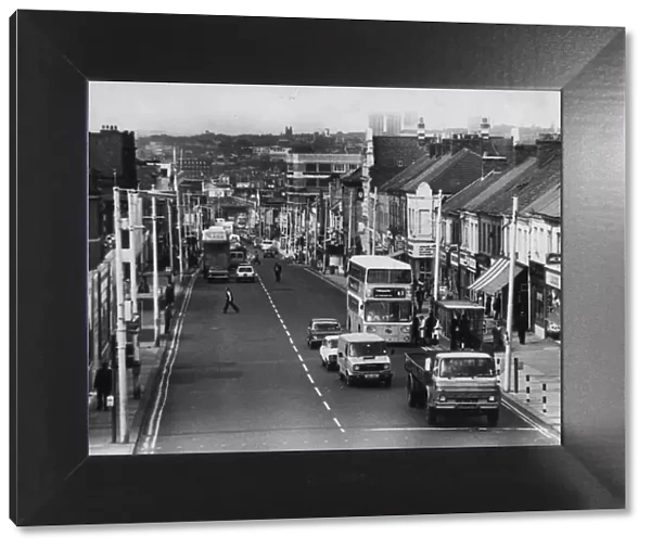 Shields Road in Byker, Newcastle. Circa 1979