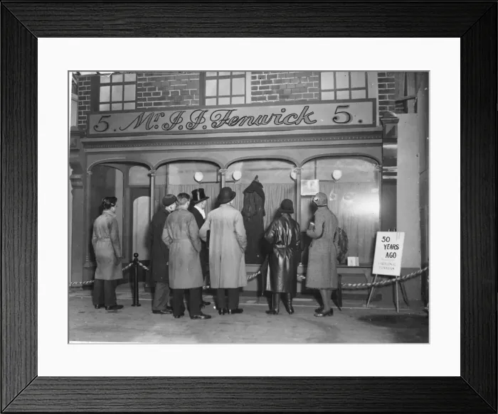 Framed Print : A model of the original premises where, 50 years before this picture was taken in March