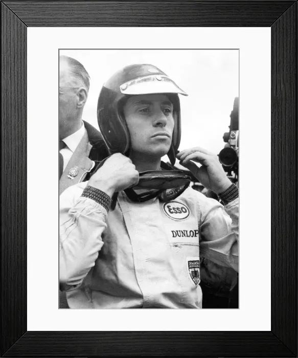 Framed Print : Jim Clark at the European Grand Prix at Brands Hatch Framed Print : Jim Clark at the European Grand Prix at Brands Hatch
