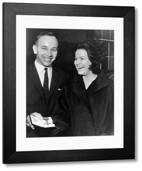 Framed Print : John Surtees, seen with fiancee Patricia Burke Framed Print : John Surtees, seen with fiancee Patricia Burke