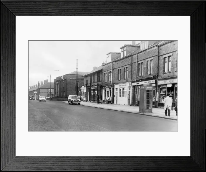 Framed Print : Shops on Stephenson Road, Newcastle. 1963 Framed Print : Shops on Stephenson Road, Newcastle. 1963