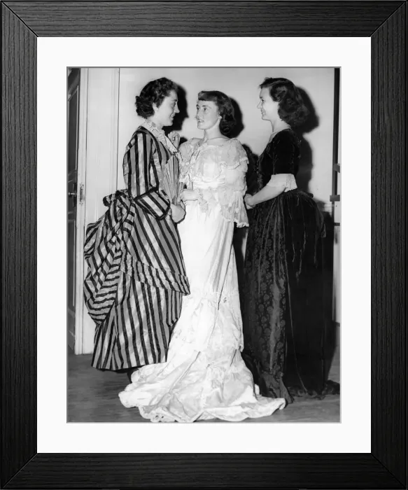 Framed Print : Three ladies taking part in a pageant of period costurmes Framed Print : Three ladies taking part in a pageant of period costurmes