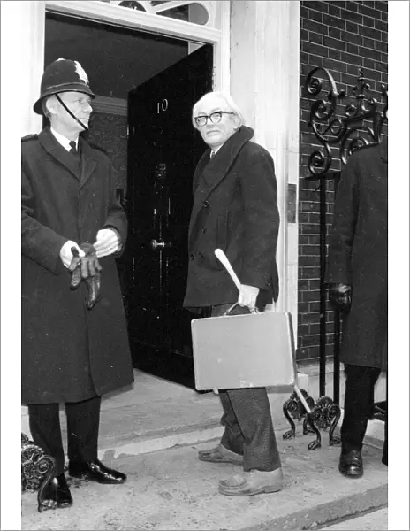 Michael Foot seen here arriving at 10 Downing Street March 1974 following the Labour