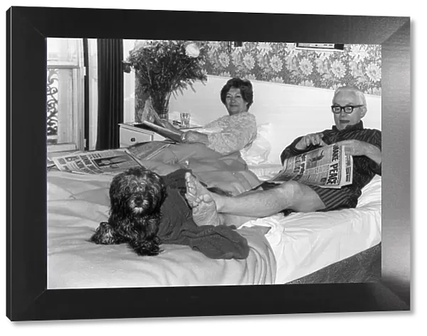 Foot and Dizzy Michael Foot Labour Party Leader seen here with his wife