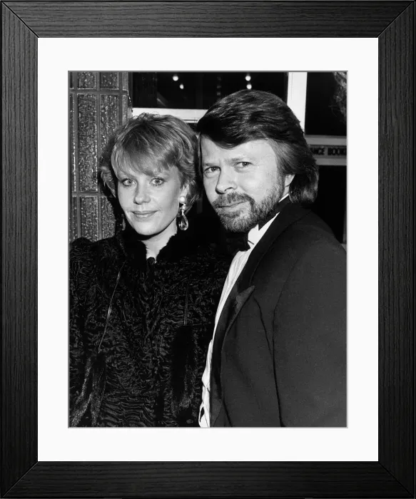 Framed Print : Bjorn Ulvaeus songwriter and his wife 1985 member of the Swedish pop group ABBA Framed Print : Bjorn Ulvaeus songwriter and his wife 1985 member of the Swedish pop group ABBA