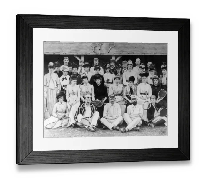 Framed Print : Racquets at the ready, members of South Boldon Lawn Tennis Club in 1891