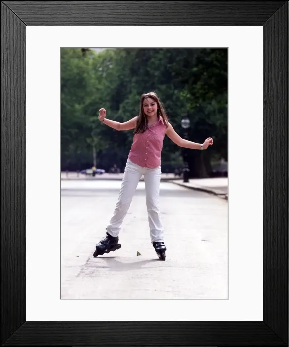 Framed Print : Charlotte Church aged thirteen Welsh Soprano July 1999 singing sensation relaxing
