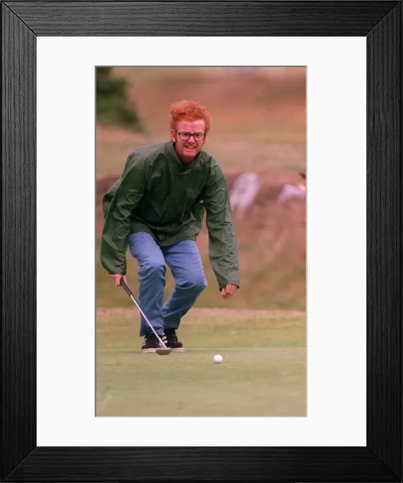 Framed Print : Chris Evans DJ playing golf Inverness circa 1999 Framed Print : Chris Evans DJ playing golf Inverness circa 1999