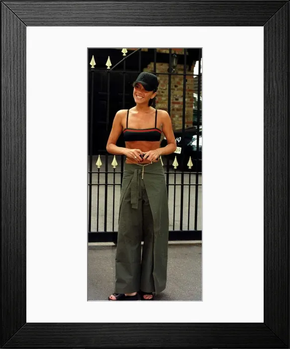 Framed Print : Victoria Adams Posh Spice July 1999 showing the Waist Chain given to her by