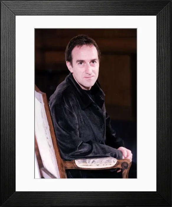 Framed Print : Angus Deayton TV Presenter at the BBC Summer Launch. 12th March 1997 Framed Print : Angus Deayton TV Presenter at the BBC Summer Launch. 12th March 1997