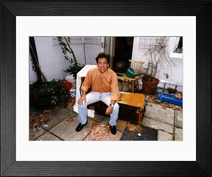 Framed Print : Ross King TV presenter in his garden Framed Print : Ross King TV presenter in his garden