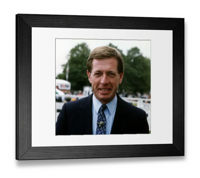 Framed Print : Derek Thomson Channel 4 Horserace Commentator And TV Presenter Framed Print : Derek Thomson Channel 4 Horserace Commentator And TV Presenter