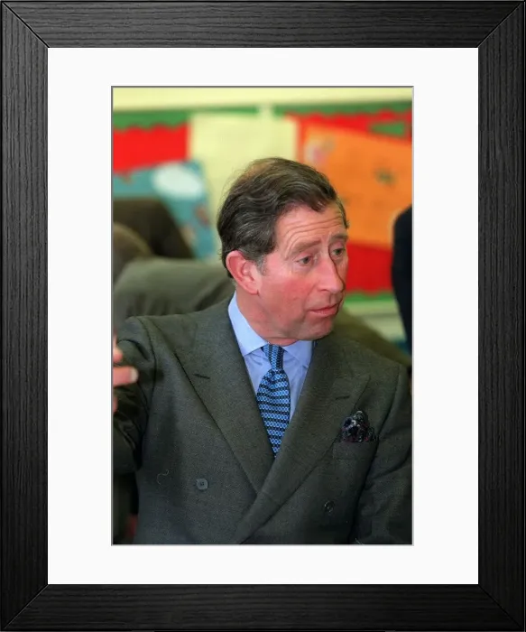 Framed Print : Prince Charles, March 1998 Visting a school in Norwich Framed Print : Prince Charles, March 1998 Visting a school in Norwich