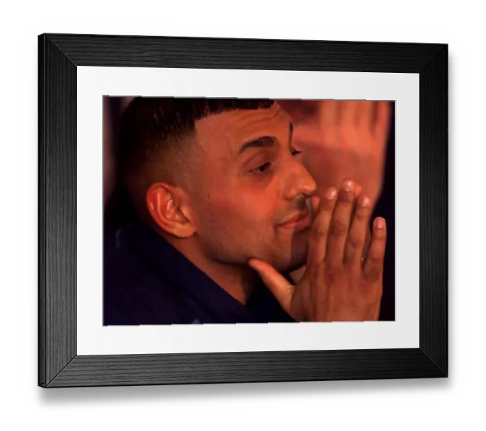 Framed Print : Prince Naseem WBO featherweight Champion March 1999 is photographed at his Press