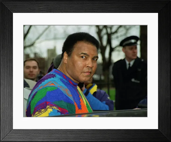 Framed Print : Boxing legend Muhammad Ali ( Cassius Clay ) February 1999 in Brixton London Framed Print : Boxing legend Muhammad Ali ( Cassius Clay ) February 1999 in Brixton London