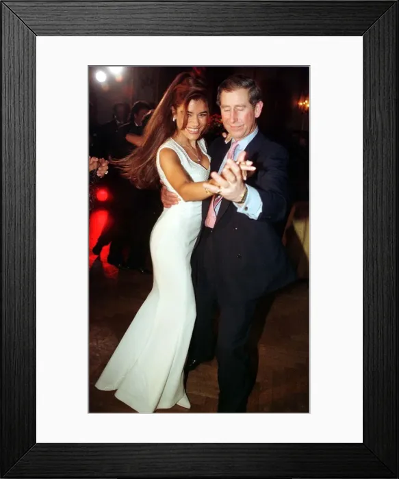 Framed Print : Prince Charles in Argentina, March 1999 Dancing with Zulemita Menen