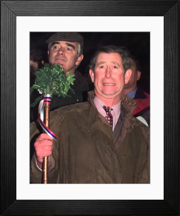 Framed Print : Prince Charles in Slovenia watching abseiling in November 1998 Demonstration Framed Print : Prince Charles in Slovenia watching abseiling in November 1998 Demonstration