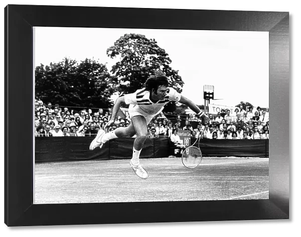 Jimmy Connors Tennis Player in action on one of the outer courts at Wimbledon