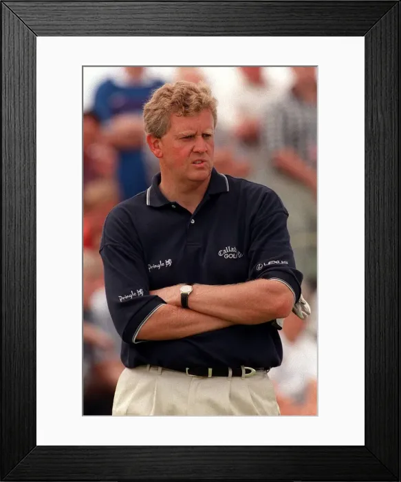 Framed Print : Colin Montgomerie Open Golf Championship Troon July 1997