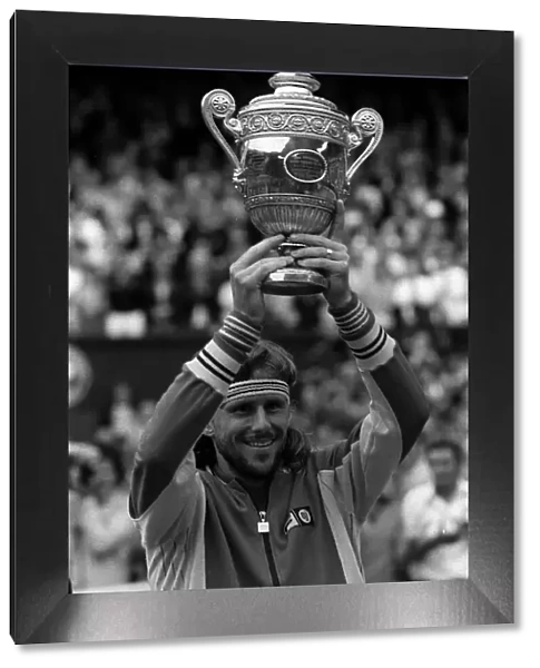 Bjorn Borg wins the Wimbledon mens singles final against John Macenroe in 1980