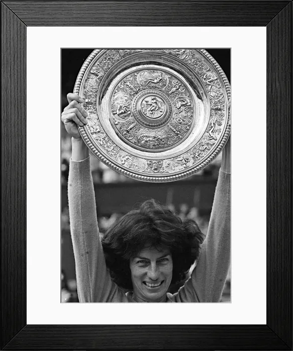 Framed Print : Virginia wade wins the Ladies singles final Wimbledon 1977