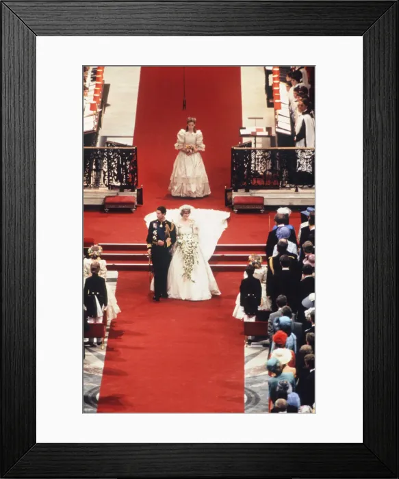 Framed Print : Royal Wedding Prince Charles and Princess Diana after the ceremony 29th July 1981 Framed Print : Royal Wedding Prince Charles and Princess Diana after the ceremony 29th July 1981