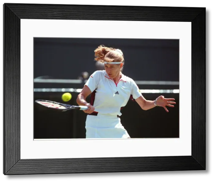 Framed Print : Steffi Graf competing on the 3rd day of The Wimbledon Championships 1998 Framed Print : Steffi Graf competing on the 3rd day of The Wimbledon Championships 1998