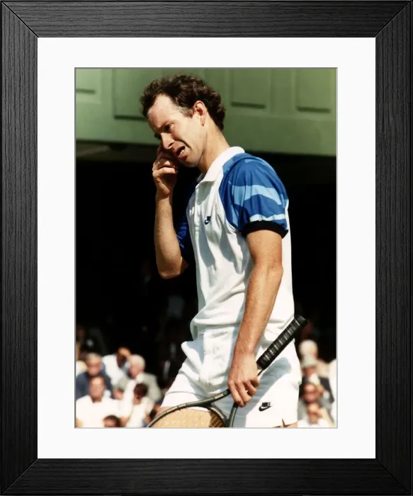 Framed Print : John McEnroe tennis champion roared into the third round at Wimbledon 89 after beating