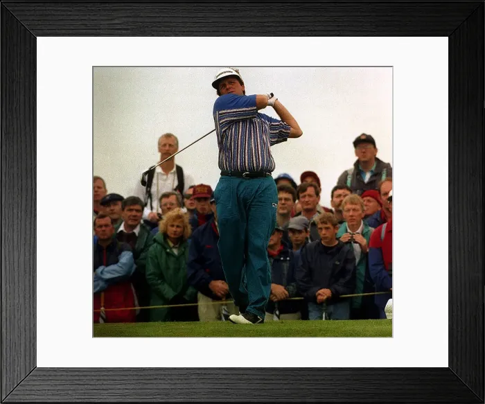 Framed Print : The former Open Golf champion Mark Calcavecchia back in the swing after getting over his Framed Print : The former Open Golf champion Mark Calcavecchia back in the swing after getting over his