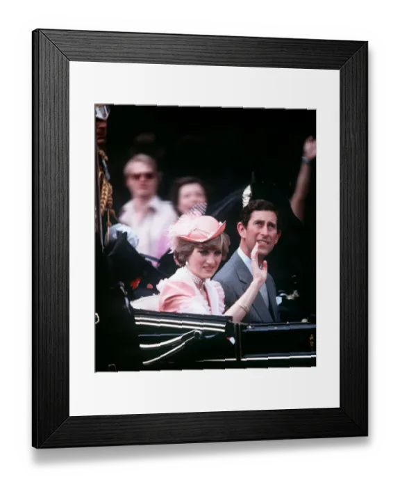Framed Print : Royal Wedding Prince Charles and Princess Diana drive to Waterloo 29th July 1981 Framed Print : Royal Wedding Prince Charles and Princess Diana drive to Waterloo 29th July 1981