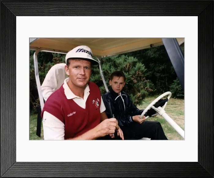 Framed Print : Sandy Lyle Professional golfer with David Evans Framed Print : Sandy Lyle Professional golfer with David Evans