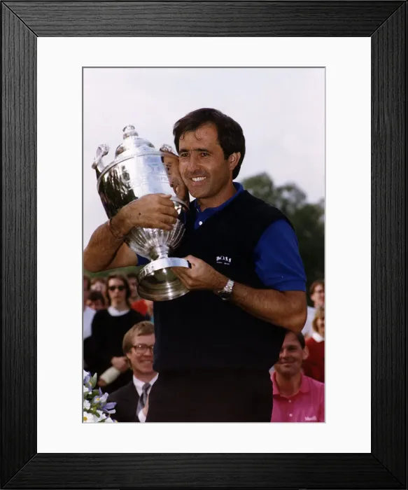 Framed Print : Seve Ballesteros Golf after winning the Volvo PGA tournament at Wentworth
