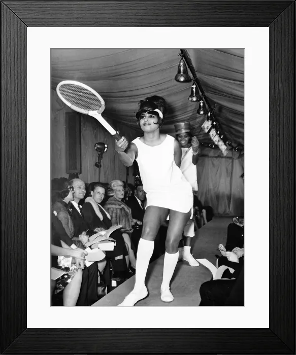 Framed Print : Cherry black models a tennis outfit She was one of the first black models to appear in Framed Print : Cherry black models a tennis outfit She was one of the first black models to appear in