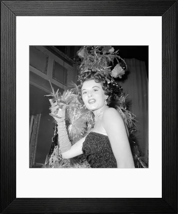 Framed Print : Mrs Eunice Gayson at the Room 21 Christmas party December 1954 Neg No E9119 Framed Print : Mrs Eunice Gayson at the Room 21 Christmas party December 1954 Neg No E9119