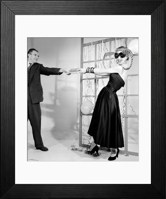 Framed Print : Christmas party fashions December 1953 Neg No D7204 Framed Print : Christmas party fashions December 1953 Neg No D7204