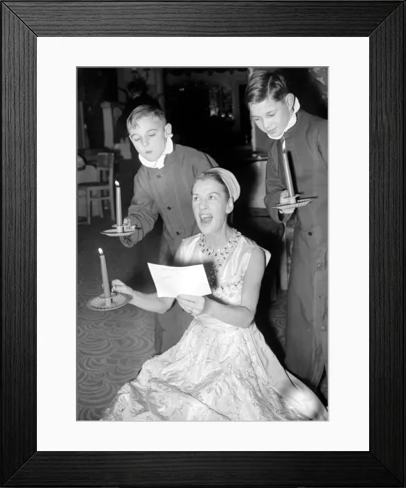 Framed Print : Carol singers at the Cafe de Paris, London. December 1954 Neg No E8886 Framed Print : Carol singers at the Cafe de Paris, London. December 1954 Neg No E8886