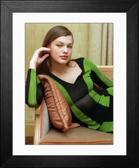 Framed Print : Mila Jovovich Ukranian actress and model August 1991 Framed Print : Mila Jovovich Ukranian actress and model August 1991