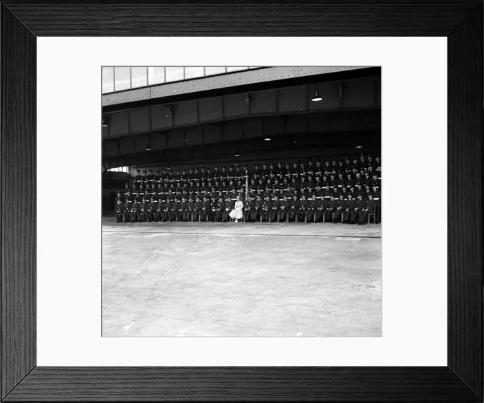 Framed Print : Princess Margaret seen here posing for a Squadron photograph before flying back to the UK