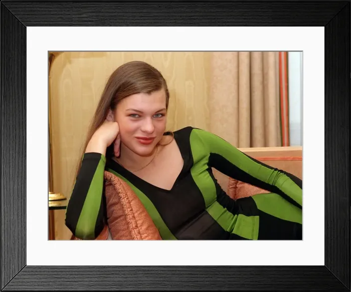 Framed Print : Mila Jovovich Ukranian actress and model August 1991