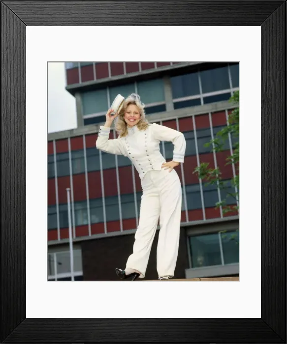 Framed Print : Rosie Collins wearing bus-boys outfit June 1980 Framed Print : Rosie Collins wearing bus-boys outfit June 1980