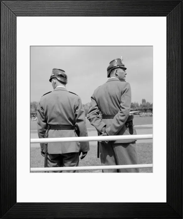 Framed Print : German police officers protecting Princess Margaret during her tour of West German Framed Print : German police officers protecting Princess Margaret during her tour of West German