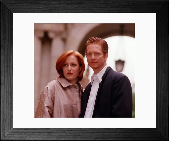 Framed Print : Actress Gillian Anderson the star of the television programme The X Files in Glasgow with Framed Print : Actress Gillian Anderson the star of the television programme The X Files in Glasgow with