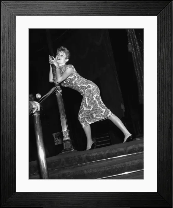 Framed Print : Actress Brigitte Bardot at the Empire Cinema in Leicester Square for rehearsals of