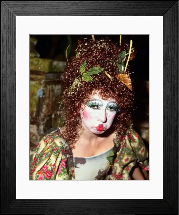 Framed Print : Katie Murphy dressed as ugly sister December 1987 Framed Print : Katie Murphy dressed as ugly sister December 1987