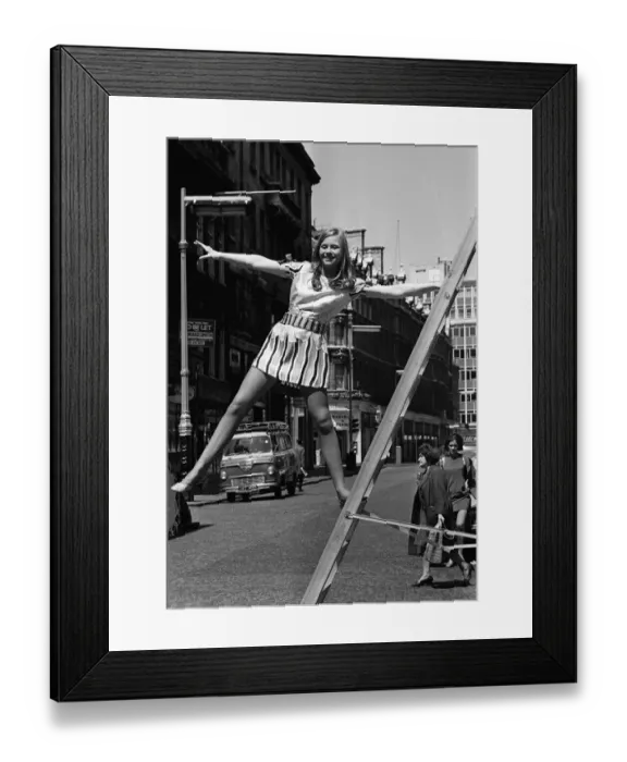Framed Print : Actress Linda Hayden 1968 On location for the film Baby Love Framed Print : Actress Linda Hayden 1968 On location for the film Baby Love