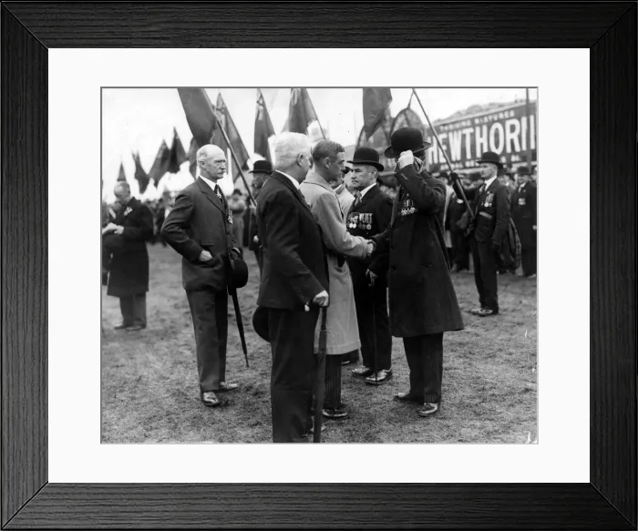 Framed Print : Royalty - Edward, Prince of Wales shakes hands with John Williams Framed Print : Royalty - Edward, Prince of Wales shakes hands with John Williams