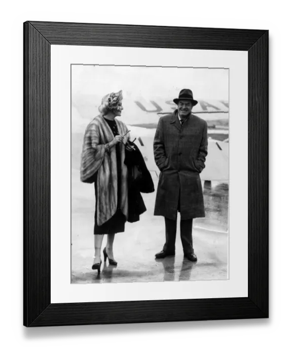 Framed Print : Bob Hope - American film star and comedian Bob Hope is pictured having descended from an Framed Print : Bob Hope - American film star and comedian Bob Hope is pictured having descended from an