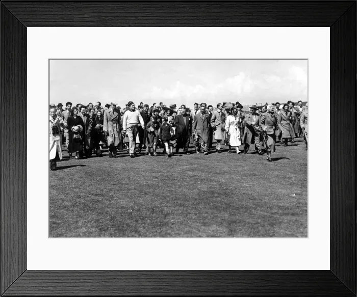 Framed Print : Bob Hope - A large crowd followed American film star and comedian Bob Hope during his Framed Print : Bob Hope - A large crowd followed American film star and comedian Bob Hope during his