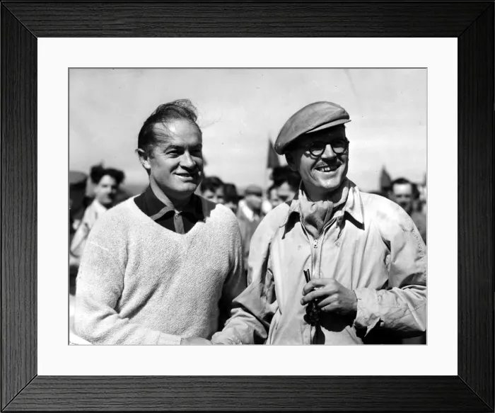 Framed Print : Bob Hope - A large crowd followed American film star and comedian Bob Hope during his