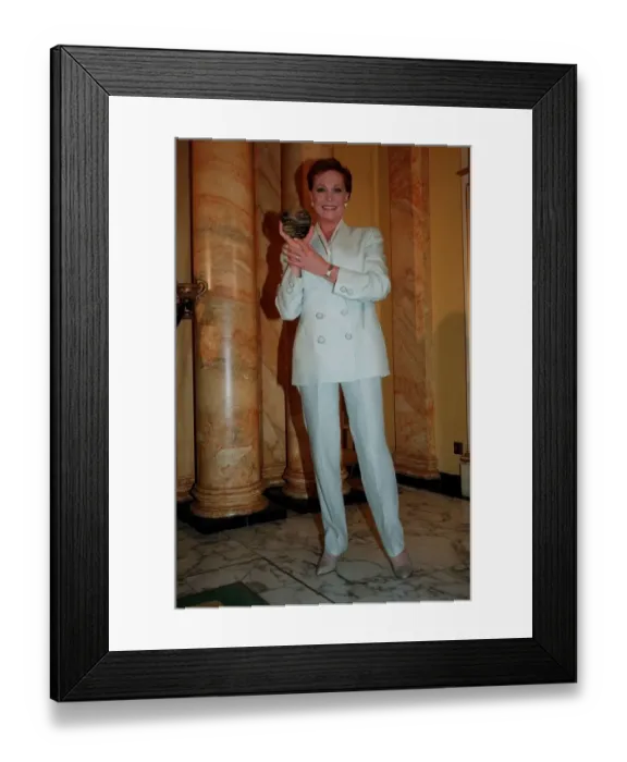 Framed Print : Julie Andrews Actress July 98 With her Variety club award she was given by Framed Print : Julie Andrews Actress July 98 With her Variety club award she was given by